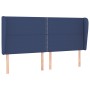 Cabecero con orejas de tela azul 163x23x118/128 cm de , Cabeceros y pies de cama - Ref: Foro24-3117828, Precio: 99,81 €, Desc...