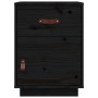 Mesita de noche madera maciza de pino negro 40x34x55 cm de vidaXL, Mesitas de noche - Ref: Foro24-818313, Precio: 50,55 €, De...