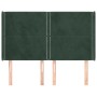 Cabecero con orejas de terciopelo verde oscuro 147x16x118/128cm de , Cabeceros y pies de cama - Ref: Foro24-3119491, Precio: ...