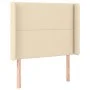 Cream fabric headboard with LED 83x16x118/128 cm by , Headboards and footboards - Ref: Foro24-3123887, Price: 75,55 €, Discou...