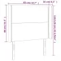 Cream fabric headboard with LED 83x16x118/128 cm by , Headboards and footboards - Ref: Foro24-3123887, Price: 75,55 €, Discou...