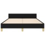 Estructura de cama con cabecero de tela negro 140x200 cm de , Camas y somieres - Ref: Foro24-3124978, Precio: 201,92 €, Descu...
