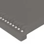 Bed frame with headboard gray synthetic leather 140x200cm by , Beds and slatted bases - Ref: Foro24-3125516, Price: 200,17 €,...