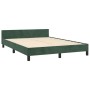 Estructura cama con cabecero terciopelo verde oscuro 140x200 cm de , Camas y somieres - Ref: Foro24-3125699, Precio: 195,49 €...