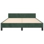 Estructura cama con cabecero terciopelo verde oscuro 140x200 cm de , Camas y somieres - Ref: Foro24-3125699, Precio: 195,49 €...