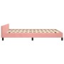 Estructura de cama con cabecero de terciopelo rosa 140x200 cm de , Camas y somieres - Ref: Foro24-3125701, Precio: 220,44 €, ...