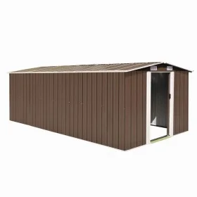 Caseta de jardín metal marrón 257x489x181 cm de vidaXL, Cobertizos - Ref: Foro24-143351, Precio: 527,96 €, Descuento: %