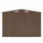 Caseta de jardín metal marrón 257x489x181 cm de vidaXL, Cobertizos - Ref: Foro24-143351, Precio: 527,96 €, Descuento: %