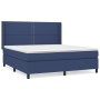 Cama box spring con colchón tela azul 160x200 cm de , Camas y somieres - Ref: Foro24-3131367, Precio: 526,47 €, Descuento: %