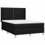 Cama box spring con colchón tela negro 140x190 cm de , Camas y somieres - Ref: Foro24-3131907, Precio: 463,76 €, Descuento: %
