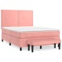 Cama box spring con colchón terciopelo rosa 140x200 cm de , Camas y somieres - Ref: Foro24-3137790, Precio: 498,16 €, Descuen...