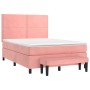 Cama box spring con colchón terciopelo rosa 140x200 cm de , Camas y somieres - Ref: Foro24-3137790, Precio: 498,16 €, Descuen...
