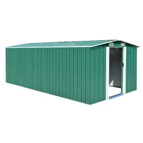 Caseta de jardín metal verde 257x489x181 cm de vidaXL, Cobertizos - Ref: Foro24-143348, Precio: 573,36 €, Descuento: %