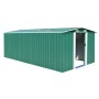 Caseta de jardín metal verde 257x489x181 cm de vidaXL, Cobertizos - Ref: Foro24-143348, Precio: 587,14 €, Descuento: %