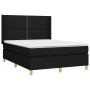 Cama box spring colchón y luces LED tela negro 140x190 cm de , Camas y somieres - Ref: Foro24-3138791, Precio: 463,85 €, Desc...