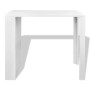 Mesa alta de cocina con estantes para botellas blanca brillante en Mesas de comedor | Comprar online en Foru.es