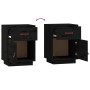 Mesita de noche madera maciza de pino negro 40x34x55 cm de vidaXL, Mesitas de noche - Ref: Foro24-818313, Precio: 50,55 €, De...