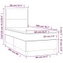 Cama box spring con colchón tela azul 80x200 cm de , Camas y somieres - Ref: Foro24-3141655, Precio: 331,12 €, Descuento: %