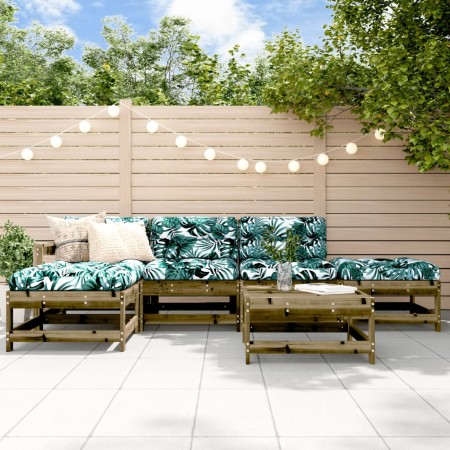 Juego de muebles de jardín 6 pzas madera de pino impregnada de , Conjuntos de jardín - Ref: Foro24-3186325, Precio: 302,49 €,...