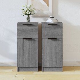Aparadores 2 uds madera contrachapada gris Sonoma 30x30x70 cm de , Aparadores - Ref: Foro24-817003, Precio: 104,01 €, Descuen...