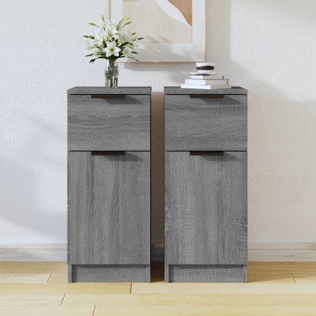 Aparadores 2 uds madera contrachapada gris Sonoma 30x30x70 cm de , Aparadores - Ref: Foro24-817003, Precio: 104,01 €, Descuen...
