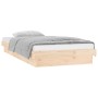 Estructura de cama con LED madera maciza 90x200 cm de , Camas y somieres - Ref: Foro24-819957, Precio: 113,40 €, Descuento: %