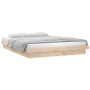 Estructura de cama con LED madera maciza 120x190 cm de , Camas y somieres - Ref: Foro24-820007, Precio: 132,95 €, Descuento: %