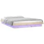 Estructura de cama con LED madera maciza 120x190 cm de , Camas y somieres - Ref: Foro24-820007, Precio: 107,64 €, Descuento: %
