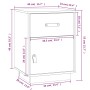 Mesita de noche madera maciza de pino negro 40x34x55 cm de vidaXL, Mesitas de noche - Ref: Foro24-818313, Precio: 50,55 €, De...