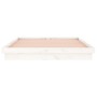 Estructura de cama con LED madera maciza blanco 140x190 cm de , Camas y somieres - Ref: Foro24-820018, Precio: 166,58 €, Desc...