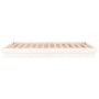 Estructura de cama con LED madera maciza blanco 140x190 cm de , Camas y somieres - Ref: Foro24-820018, Precio: 166,58 €, Desc...