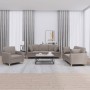 Juego de sofás con cojines 3 piezas tela gris taupe de , Sofás - Ref: Foro24-3202077, Precio: 641,48 €, Descuento: %