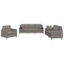 Juego de sofás con cojines 3 piezas tela gris taupe de , Sofás - Ref: Foro24-3202077, Precio: 641,48 €, Descuento: %