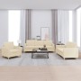 Juego de sofás con cojines 3 piezas tela crema de , Sofás - Ref: Foro24-3202056, Precio: 611,15 €, Descuento: %