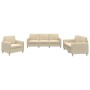 Juego de sofás con cojines 3 piezas tela crema de , Sofás - Ref: Foro24-3202056, Precio: 611,15 €, Descuento: %