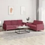 Juego de sofás con cojines 2 piezas tela rojo tinto de , Sofás - Ref: Foro24-3202124, Precio: 415,03 €, Descuento: %
