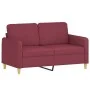 Juego de sofás con cojines 2 piezas tela rojo tinto de , Sofás - Ref: Foro24-3202124, Precio: 415,03 €, Descuento: %