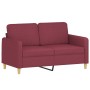 Juego de sofás con cojines 2 piezas tela rojo tinto de , Sofás - Ref: Foro24-3202124, Precio: 463,55 €, Descuento: %