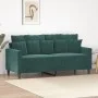 Sofá de 2 plazas de terciopelo verde oscuro 140 cm de , Sofás - Ref: Foro24-359305, Precio: 215,21 €, Descuento: %
