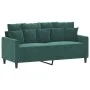 Sofá de 2 plazas de terciopelo verde oscuro 140 cm de , Sofás - Ref: Foro24-359305, Precio: 215,21 €, Descuento: %