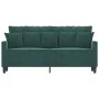 Sofá de 2 plazas de terciopelo verde oscuro 140 cm de , Sofás - Ref: Foro24-359305, Precio: 215,21 €, Descuento: %