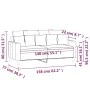 Zweiplätziges Samtsofa in dunkelgrün, 140 cm. von , Sofas - Ref: Foro24-359305, Preis: 215,21 €, Rabatt: %