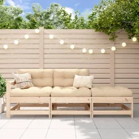 Juego de muebles de jardín 3 piezas madera maciza de pino by , Modular outdoor sofas - Ref: Foro24-825520, Price: 149,39 €, D...