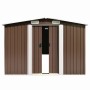 Caseta de jardín metal marrón 257x580x181 cm de vidaXL, Cobertizos - Ref: Foro24-143355, Precio: 741,15 €, Descuento: %