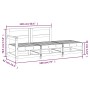 Juego de muebles de jardín 3 piezas madera maciza de pino de , Sofás modulares de exterior - Ref: Foro24-825520, Precio: 155,...