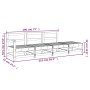 Juego de muebles de jardín 4 piezas madera maciza de pino de , Sofás modulares de exterior - Ref: Foro24-825534, Precio: 191,...