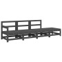 Juego de muebles de jardín 4 pzas madera maciza de pino gris de , Sofás modulares de exterior - Ref: Foro24-825536, Precio: 1...