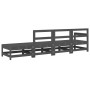 Juego de muebles de jardín 4 pzas madera maciza de pino gris de , Sofás modulares de exterior - Ref: Foro24-825536, Precio: 1...
