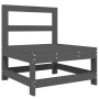Juego de muebles de jardín 4 pzas madera maciza de pino gris de , Sofás modulares de exterior - Ref: Foro24-825536, Precio: 1...