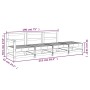 Juego de muebles de jardín 4 pzas madera maciza de pino gris de , Sofás modulares de exterior - Ref: Foro24-825536, Precio: 1...